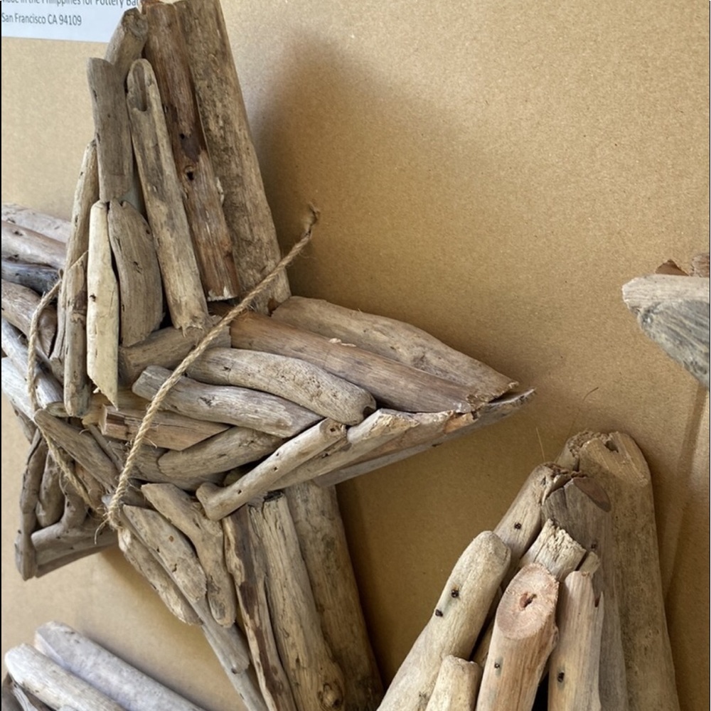 Pottery Barn Rustic Pieced Driftwood Stars Wall Art - Set Of 3 ✨ - Picture 9 of 15